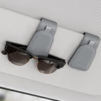 Sotfamily Sunglass Holder for Car Visor, Suede Cloth Magnetic Sunglass Organizer for Car Accessories, 2 Packs, Gray