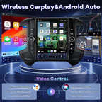 12.1" Radio Upgrade for Chevy Silverado GMC Sierra 2014-2018 8Core Sierra Stereo Android 13 T-Style Vertical Screen Headunit Wireless CarPlay Android Auto GPS 48EQ Backup Camera Mic,4+64G