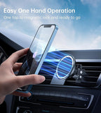 Magnetic Car Mount Phone Holder - Mag Safe Air Vent Phone Mount for Car Compatible with iPhone 15 14 13 12 Pro Max Mini Plus, 360° Adjustable Mag Safe Car Mount Phone Holder for All Phone