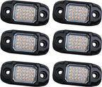 6Pods LED Rock Lights Purple 24 LEDs Chips Neon Trail Rig Lamp Underglow Light for Cars Trucks SUV ATV UTV