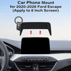 Car Phone Holder for Ford Escape 2020-2025 2026 Accessories Apply to 8 Inch Touch Screen Fixed Clip Magnetic Cell Phone Mount Hands-Free 360 Degree Rotation