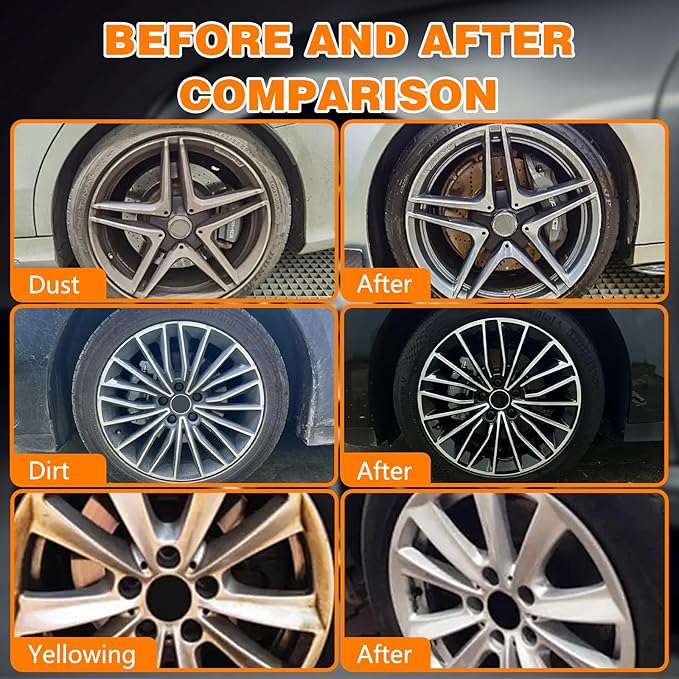Rim & Wheel Cleaner Spray, Iron Rust & DUST Remover, Purple Color Changing Iron Remover, Rust for Most Wheel