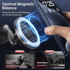 SYNCWIRE MagSafe Car Mount - Flexible Rotation Magnetic Phone Holder for Dash, Strong Magnets, Universal Compatible iPhone, Samsung, Pixel - MagSafe Car Accessories