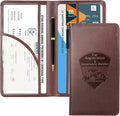 CoBak Premium Faux Leather Car Document Holder with Magnetic Closure and 6 Compartments
