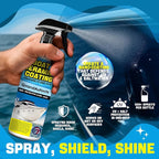 Marine Ceramic Coating For Boats - Rv Wax With Uv Protection For Fiberglass | Uv Damage Protection & Surface Enhancement | Boat Spray Wax， Boat Cleaner, Boat Accessories (2Pcs)
