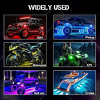 14 Pods RGB LED Rock Lights, Underglow Multicolor Neon Light Kit Wheel Well Light with APP Control & Music Mode, Under Glow Lights for Trucks,Jeep,SUV,Golf Cart,ATV,Pickup Off Road,12 V