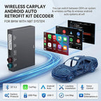 Wireless CarPlay Android Auto Retrofit Kit Decoder Box Compatible with BMW NBT System 1 2 3 4 5 6 7 Series X3 X4 X5 X6 2012-2016, Replacement for BMW F20 F30 F10 F15 F25, 6 Pin LVDS Port