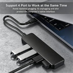 4 Port USB 3.0 Splitter USB Expander for Mouse, Keyboard, Flash Drive, U Disk, Printer, Laptop, Desktop PC, Xbox, PS5 Hub Splitter Portable