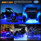 Nilight LED Rock Light 4PCS Underglow Wheel Well Pods Waterproof Exterior Underbody Roof Rack Side Lamps for Car Truck Pickups ATV UTV SUV Motorcycle Boat, Blue Color