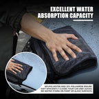 1300GSM Microfiber Car Cleaning Kit 4 Pack, 2 Chenille Wash Mitts & 2 Drying Towels (90cm×60cm & 60cm×40cm), Scratch-Free Lint-Free for Car RV Truck