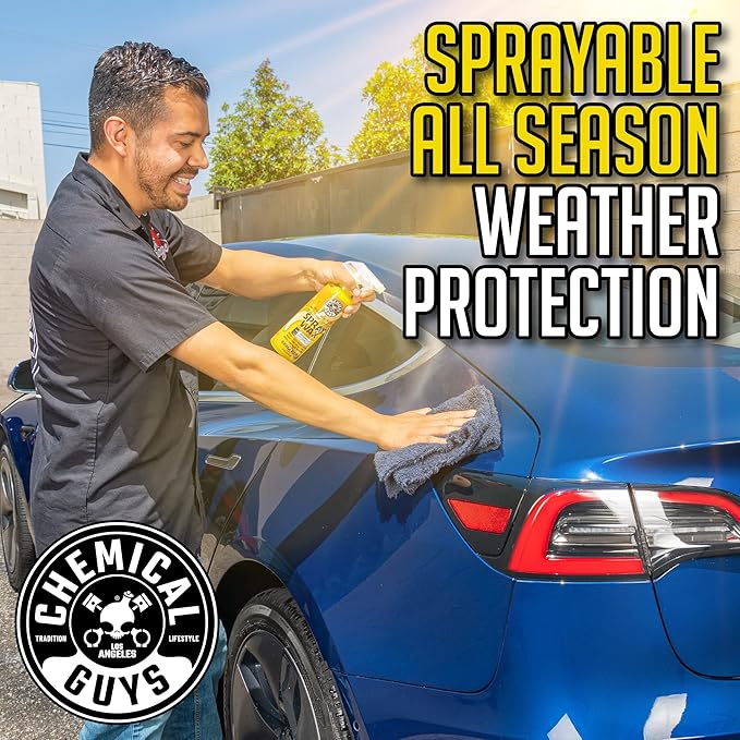 Chemical Guys TORQ Foam Blaster Wash & Wax Kit with Wash Mitt, Maxi Suds II Car Wash Soap, Blazin' Banana Sprayable Car Wax, and Chenille Premium Wash Mitt (4 Items, 32 Fl oz)