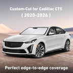 EcoNour Windshield Sunshade Compatible for Cadillac CT5 2020-2024 2025 2026, Sun Visor for Front Windshield & Window Sun Shade Cover, UV Heat Blocker & Protector, Car Accessories