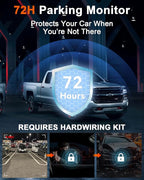 Pemacom Truck Dash Cam Easy-Steup: Dual Camera 4K Front and 2K Rear with Night Vision GPS WiFi Clear Captures Pickup Trucks License Plates - 72H Parking Monitoring for Daily Commute