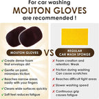 Yours Car Wash Mitt, Ultra-Soft Microfiber Wash Mitt for Car Wash Kit, Scratch-Free & Gentle for Car Detailing and Paint Protection, 2 Pack, Brown