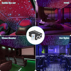 Dual Color Twinkle Starlight Headliner Kit, Music Sync 1000pcs 0.03in 9.8ft Fiber Optic Light APP/Remote Control for Car Home Ceiling Star Lights