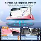 Loncaster Car Phone Holder, Car Phone Mount Silicone Car Pad Mat for Various Dashboards, Slip Free Phone Stand Compatible with iPhone, Samsung, Pink
