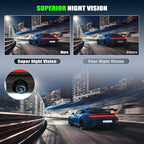 3 Channel Dash Cam Front and Rear Inside, 2.9'' 1080P Dash Camera for Cars,Three Way Triple Car Camera with App Control Super Night Vision,Wide Angle,Loop Recording,G-Sensor,24 Parking Monitor