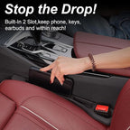 Car Seat Gap Filler, 2-Pack Universal Seat Gap Filler Organizer,Seat Side Gap Seam Filler Organizer Between Seat and Centre Console, No Drop Seat Guard for Phones,Keys & Cards, Fits Cars, SUVs, Trucks