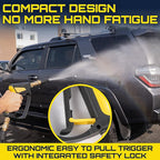Foam King Short Pressure Washer Gun Handle, Snub Nose Power Washer with Swivel, 3/8" NPT Male & 1/4" Quick Connect, Foam Cannon Attachment for Car Wash, The Snubster for Easy Cleaning