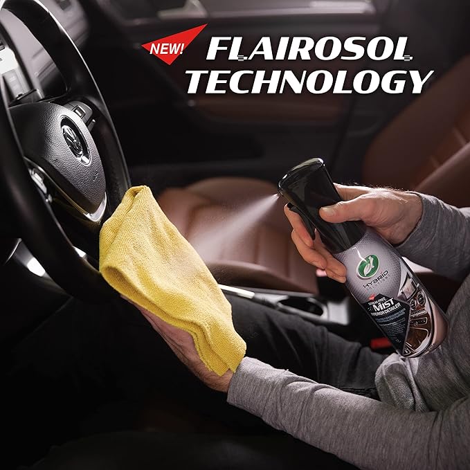 Turtle Wax 53482 Hybrid Solutions Streak Free Misting Car Interior Detailer and Cleaner, for Dashboards and Consoles, Use on Plastic, Vinyl, Leather, Rubber, Screens and Glass, UV Protection, 20 oz.