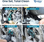 Wheel Brush Set – 3 Sizes Multi-Fiber Blend, Non-Scratch Design for Car & Motorcycle Rims, Spokes, Barrels, Brake Dust, Tight Gaps, Eco-Friendly Clean