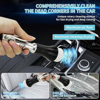 GOCCIDA Mini Tornado Air Gun with Detachable Brush,Vortex Cleaning Gun Trumpet Head High Pressure Dryer Blow Gun,Car Cleaning Air Gun Kit for Quickly Blasts Dirt