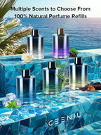 Ceeniu New Smart Car Air Freshener, 135ml Last 6 Months, Auto ON/OFF Car Freshener Long Lasting, Multi-mode Adjustable, Ambiance Light, Natural French Fragrance, CF3 Aroma Diffuser, Mint Ice Scent