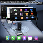 Wireless Android Auto Adapter, Plug & Play Dongle for Android11+ Phones, Wired to Wireless Conversion for Android Auto Cars, USB & Type-C Dual Port