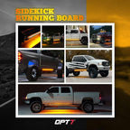 OPT7 Sidekick 86" Running Board Lights 2PCS LED Strips w/Sequential Amber Turn Signal Side Marker, DRL, White Courtesy Light for Extended Crew Cab Pickup - Truck Decorations