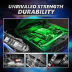 OPT7 Aura Pro Engine Bay Lights w/App & Remote Control, 4PCS 12” Waterproof Under Hood LED Light Strip, Exterior Car Neon Accent Lighting Kit, RGB Multicolor Music Sync Accessories for Cars Vans SUVs