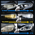 Headlight Restoration Kit, Headlight Cleaner: Erase Yellowing & Oxidation Restores Clarity with Long-Lasting UV Shield Headlight Cleaner and Restorer kit, Advanced Car Headlight Restoration Kit
