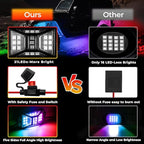 8 Pods 168 LEDs 5 Sides RGB Rock Lights, App/Remote Control Rock Lights for Trucks, Waterproof Multi-Color Bright Underglow Kits, Music Mode,Compatible with 12V Jeep UTV SUV ATV Golf RZR(Patented)
