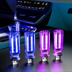 4 PCS USB Night Light, Touch Dimmable Mini USB LED Car Interior Ambient Lights, Portable Plug-in Glass Bottle Night Lamp for Car, Tent, Desk, Bedside(2Blue&2Purple)