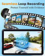 Pemacom Wireless Backup Camera for Towable-RV: Magnetic No Wiring Setup Long Distance Signal for Thor/Forest River Series RVs - 7.3" Recording Monitor HD 1080P Auto Sleep Solar RV Backup Camera