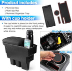 Autorder Center Console Storage Box for Suzuki Jimny JB64W/JB74W 2018-2025 Accessories Armrest Box Replacement with Cup Holder Insert