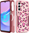 for Samsung Galaxy A14 5G Phone Case - Compatible with MagSafe Women Girls Cute Magnetic Protective Cover Fun Unique Girly Leopard Heavy Duty Shockproof Design for Samsung Galaxy A14 5G Cases