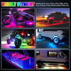 LED Rock Lights for Trucks 12pods, 212-Modes, Music Mode, Adjust Brightness & Speed RGB Rock Light for Jeep Trucks ATV UTV Offroad