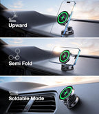 Coolpow for MagSafe Car Mount Charger【15W Faster Charging】Magnetic Wireless Car Charger for iPhone【Super Strongest Adhesive】Magnetic Phone Holder for Car Dashboard for iPhone 17 Pro Max 16 15 14 13 12