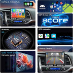 4G LTE QLED Radio for Toyota Highlander 2014 2015 2016 2017 2018 2019 Upgrade,8-Core CPU Touch Screen Stereo,Wireless CarPlay & Android Auto,Support OEM SWC and Camera
