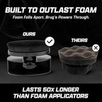 Brug's Pro Tire Shine Applicator Brush, 4 Inch Wide Head, Soft Bristles with Stand