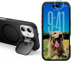 Spy-Fy iPhone 17 Privacy Case | Front and Rear Camera Covers | MagSafe iPhone Case with Lens Protection | Camera Blocker for Privacy and Safety | Slim Shockproof Phone Cover 6,3-inch Black