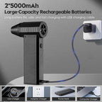 Compressed Air Duster, 180000RPM Electric Air Duster Whit LED Lighting & 9 Brush, 4 Gear Adjustable Turbo Fan, Cordless Air Blower Rechargeable, Air Duster for PC/Laptop/Keyboard/Car/Home Cleaner