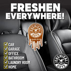 Chemical Guys Hanging Air Fresheners - Leather Scent for Cars, Trucks, SUVs, RVs, Home, Office, Work, Dorm Room, & More - 12 Pack - AIR40904