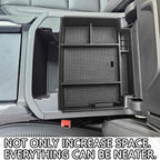 HGWEI Power Sliding Center Console Organizer Compatible with 2021-2026 GMC Yukon Chevy Tahoe Suburban Interior Accessories, Armrest Storage Box Insert Tray (Not for Console with Charging Socket) Black