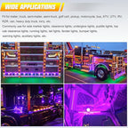 BJZ 2Pcs Purple Watermelon LED Strobe+Constant Marker Lights Dual Function Watermelon-shaped Side Marker Clearance Tail Top Cap Roof Lights for Trailer Truck Semi-trailer Heavy-duty Truck Bus Van