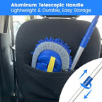 TORVA 41" Car Cleaning Brush with Telescopic Handle Aluminum Alloy Long Rod, Chenille Microfiber Car Wash Mop for Washing Caravan Van Truck Boat RV Roof, Soft Head Duster Clean Product