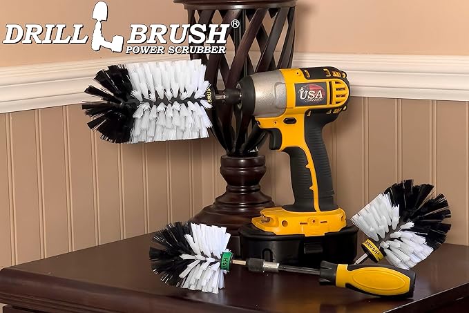 Car Cleaning Supplies Interior - Car Detailing Kit - Scrub Brushes for Cleaning - Wheel Cleaning Brush for Drill - Soft Bristle Cleaner Brush - Carpet Scrub Brush - Car Detailing Brush Set - Clean Car