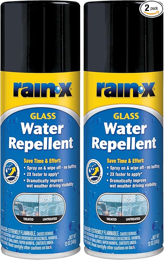 Rain-X 630168 Glass Water-Repellent Aerosol 12 oz. (Pack of 2)