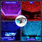 36W Headliner Light Kit, Twinkle Star Lights for Car Decor 1000pcs*0.03in*9.8ft/3m, Fiber Optic Star Ceiling Lights APP/Remote Control for Car Roof Home Ceiling