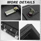 BestEvMod Center Console Safe Vault LockBox Compatible with Chevy Silverado EV/GMC Sierra EV 2026 2025 2024 Pickup Gun Safe Vault Console Storage Interior Organizer Security Anti-Theft (Not Fit ICE)
